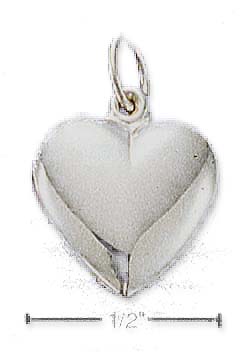 
Sterling Silver Dainty Puff Heart Charm
