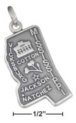 
Sterling Silver Mississippi State Charm
