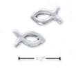 
Sterling Silver Life Fish Post Earrings
