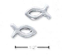 
Sterling Silver Life Fish Post Earrings
