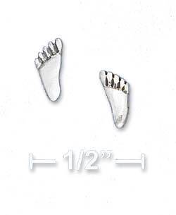 
Sterling Silver Mini Children Feet Post Earrings
