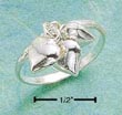 
Sterling Silver Triple Heart Charm Ring
