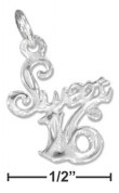
Sterling Silver DC Sweet 16 Inch Charm
