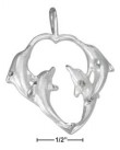 
Sterling Silver Four DC Dolphins Charm
