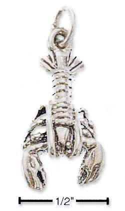 
Sterling Silver Antiqued Lobster Charm
