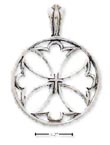 
Sterling Silver Round Open Cross Charm
