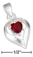 
Sterling Silver January CZ Heart Charm

