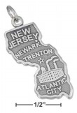 
Sterling Silver New Jersey State Charm
