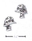 
Sterling Silver Mushroom Post Earrings
