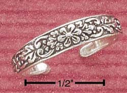 
Sterling Silver Floral Design Toe Ring
