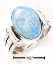 
SS Turquoise Stone On Fancy Shank Ring
