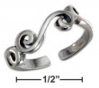 
Sterling Silver Scrolled Wave Toe Ring

