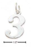 
Sterling Silver Number Number 3 Charm
