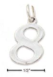 
Sterling Silver Number Number 8 Charm
