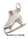 
Sterling Silver Solid Ice Skate Charm
