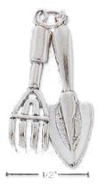 
Sterling Silver Rake and Trowel Charm
