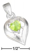 
Sterling Silver August CZ Heart Charm
