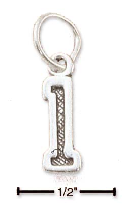 
Sterling Silver Jersey Number 1 Charm
