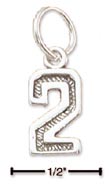 
Sterling Silver Jersey Number 2 Charm
