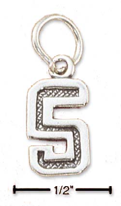 
Sterling Silver Jersey Number 5 Charm
