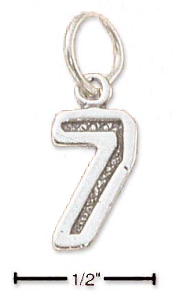 
Sterling Silver Jersey Number 7 Charm
