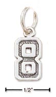 
Sterling Silver Jersey Number 8 Charm
