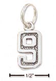 
Sterling Silver Jersey Number 9 Charm
