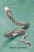 
Sterling Silver Adjustable Snake Ring
