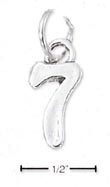 
Sterling Silver Number 7 Seven Charm
