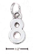 
Sterling Silver Number 8 Eight Charm
