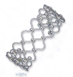
Sterling Silver Open Fence Link Cuff
