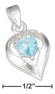 
Sterling Silver March CZ Heart Charm
