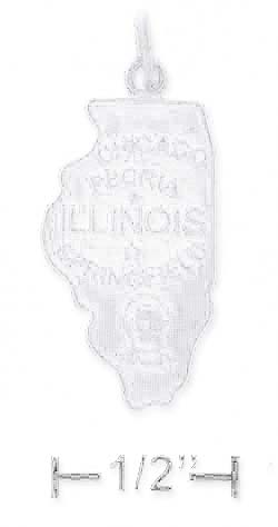 
Sterling Silver Illinois State Charm
