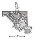 
Sterling Silver Maryland State Charm
