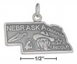 
Sterling Silver Nebraska State Charm
