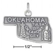 
Sterling Silver Oklahoma State Charm

