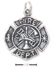 
Sterling Silver Firemans Medal Charm
