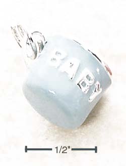 
Sterling Silver Enamel Blue Baby Cup
