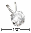 
Sterling Silver 5mm Round CZ Pendant
