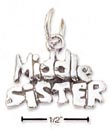 
Sterling Silver Middle Sister Charm
