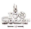 
Sterling Silver I Love Soccer Charm
