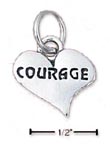 
Sterling Silver Courage Heart Charm
