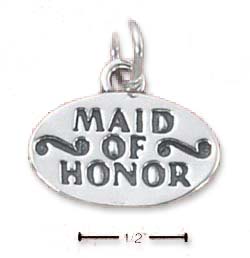 
Sterling Silver Maid Of Honor Charm
