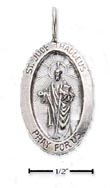 
Sterling Silver Oval St. Jude Medal
