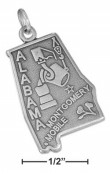 
Sterling Silver Alabama State Charm

