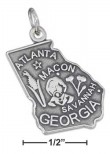 
Sterling Silver Georgia State Charm
