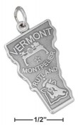 
Sterling Silver Vermont State Charm
