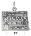 
Sterling Silver Wyoming State Charm
