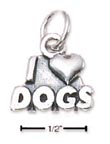 
Sterling Silver I Heart Dogs Charm
