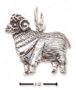 
Sterling Silver Antiqued Ram Charm
